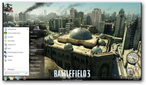 Battlefield 3 Windows 7 theme