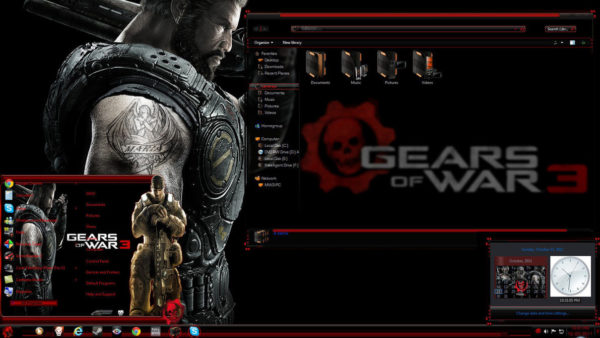 Gears of War 3 windows 7 theme