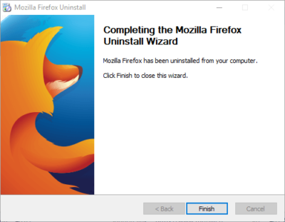 Uninstal Firefox berhasil