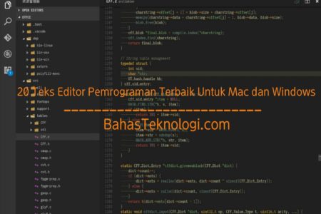 20 Teks Editor Pemrograman Terbaik Untuk Mac dan Windows